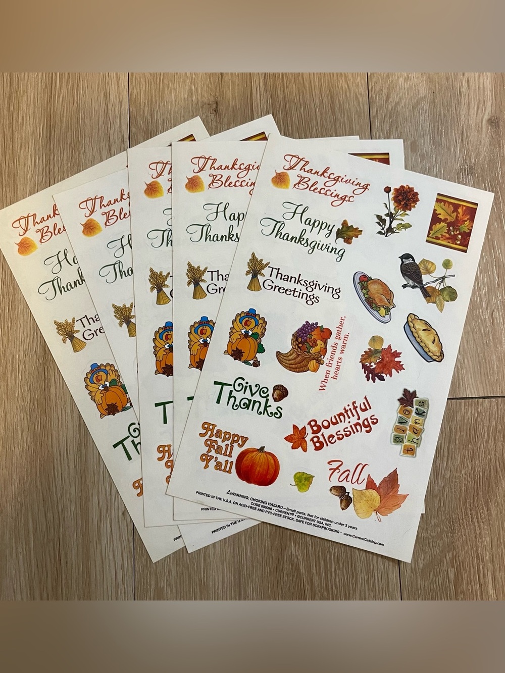 Fall Thanksgiving Stickers
